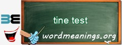 WordMeaning blackboard for tine test